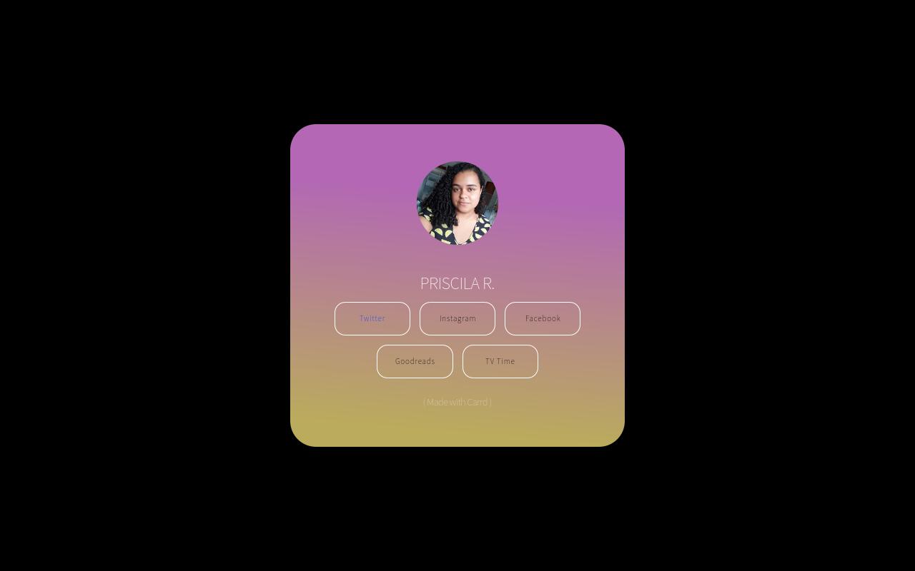 Carrd profile picture for @priscila